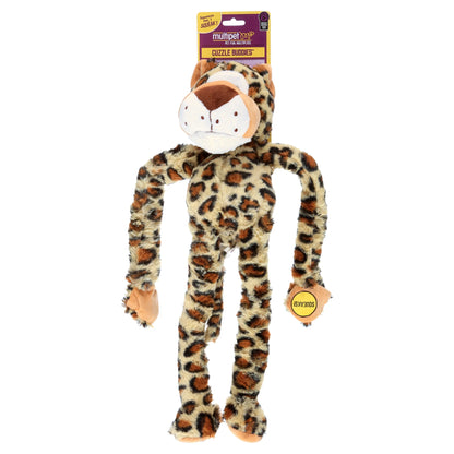 Plush Leopard Dog Toy with Squeakers - 19 Inches - Swingin' Safari Collection