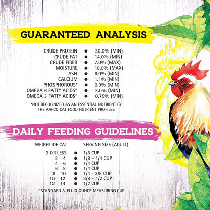 Dry Cat Food with Chicken Recipe – Complete and Balanced Formula – Meat-First, Legume-Free – 4 lb Bag