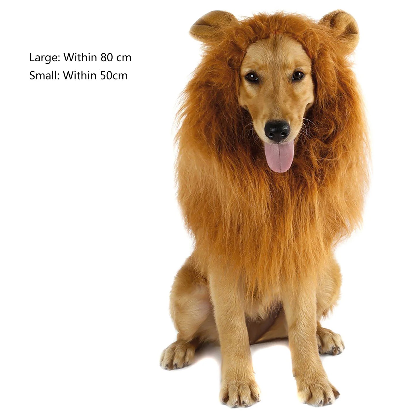 Majestic Lion Mane Cosplay Costume for Medium to Large Dogs - Complete with Ears!