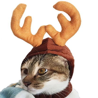 Festive Christmas and Halloween Pet Costume with Scarf for Cats and Dogs - Ideal for New Year and Winter Celebrations