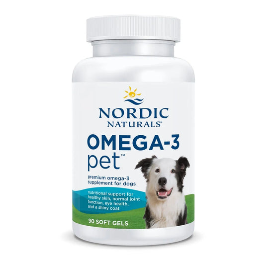 Omega-3 Soft Gels for Dogs, Enriched with EPA & DHA Fish Oil, 90 Count