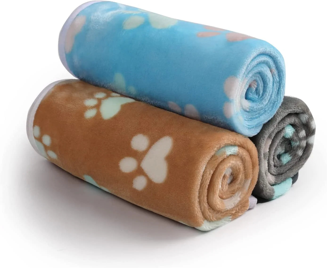 Cozy Comfort: Premium Fleece Pet Blanket Set - 3 Ultra-Soft Flannel Throws for Dogs & Cats (30x20 Inches)