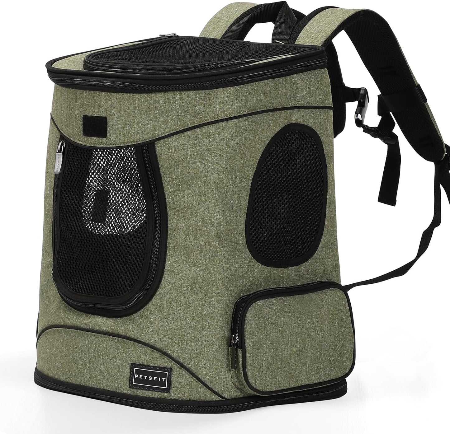 Pet Backpack Carrier with Upgrade Waist Cushion Design to Better Fit the Waist, Suitable for Small and Medium Dogs Cats, and Rabbits up to 18 Pounds