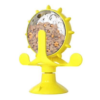 Dog Toys Cat Feeding Interactive Wheel Toys Pet Leaking Food Training Ball Slow Dog Cat Feeder Funny Dog Wheel Interactive Toy