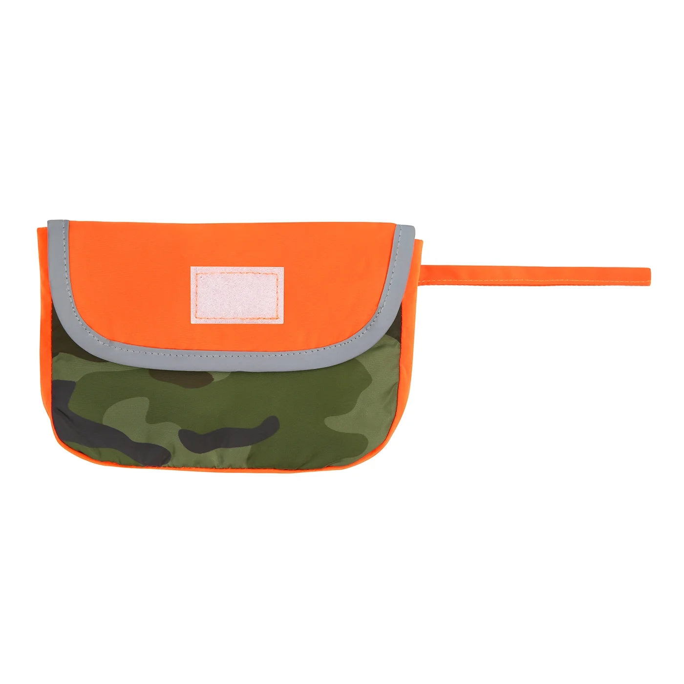 Reversible Hooded Dog Raincoat Poncho Jacket for Small to Large Dogs - Camo/Orange, Medium Size