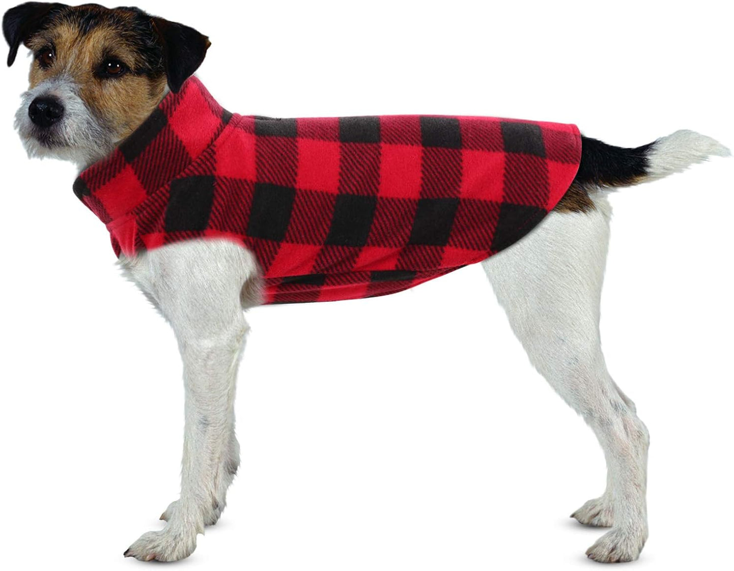 Plaid Fleece Dog Sweater Vest - Soft and Comfortable Winter Coat for Small to Medium Breeds