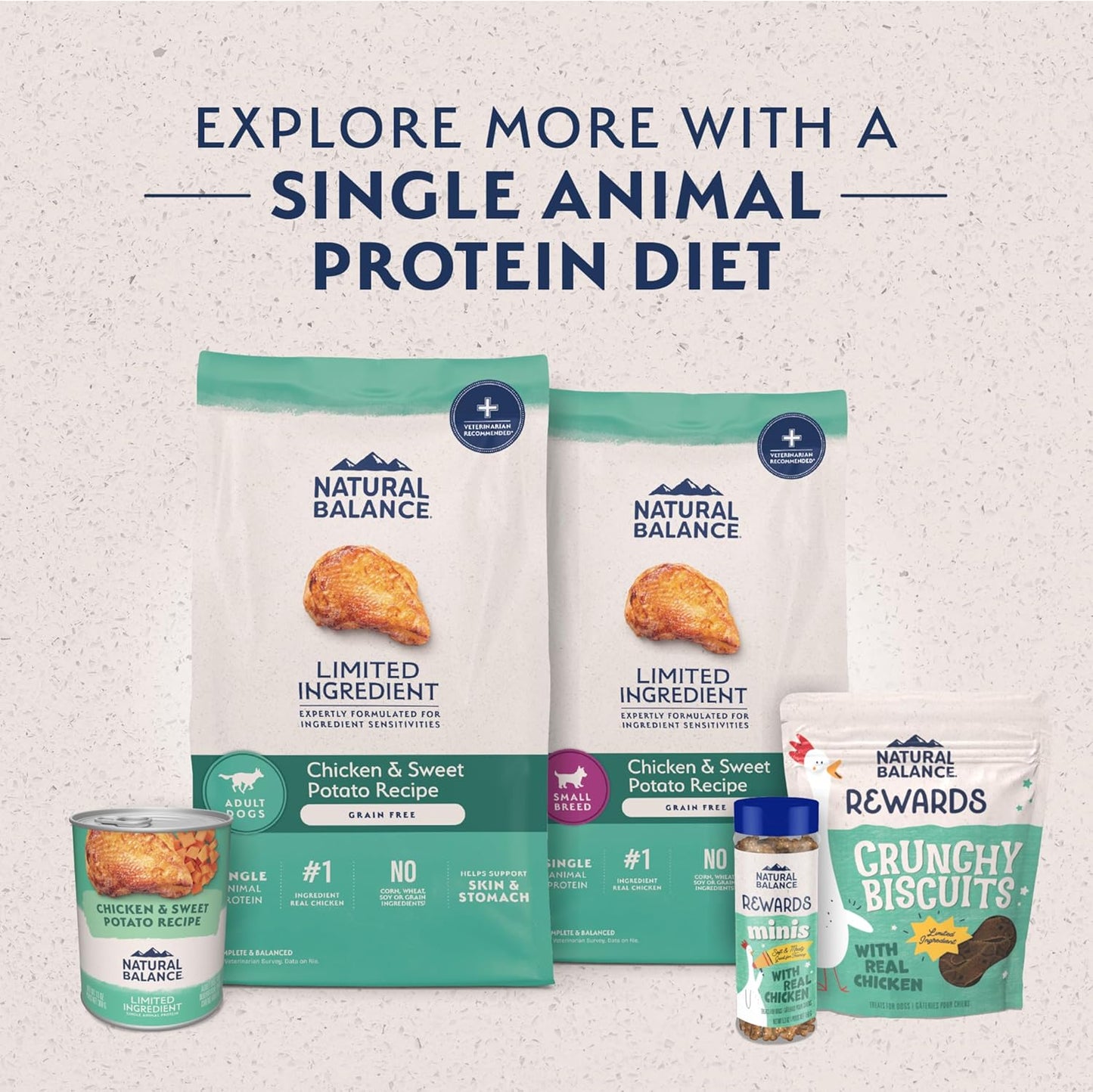 Limited Ingredient Small Breed Adult Grain-Free Dry Dog Food, Chicken & Sweet Potato Recipe, 4 Pound (Pack of 1)