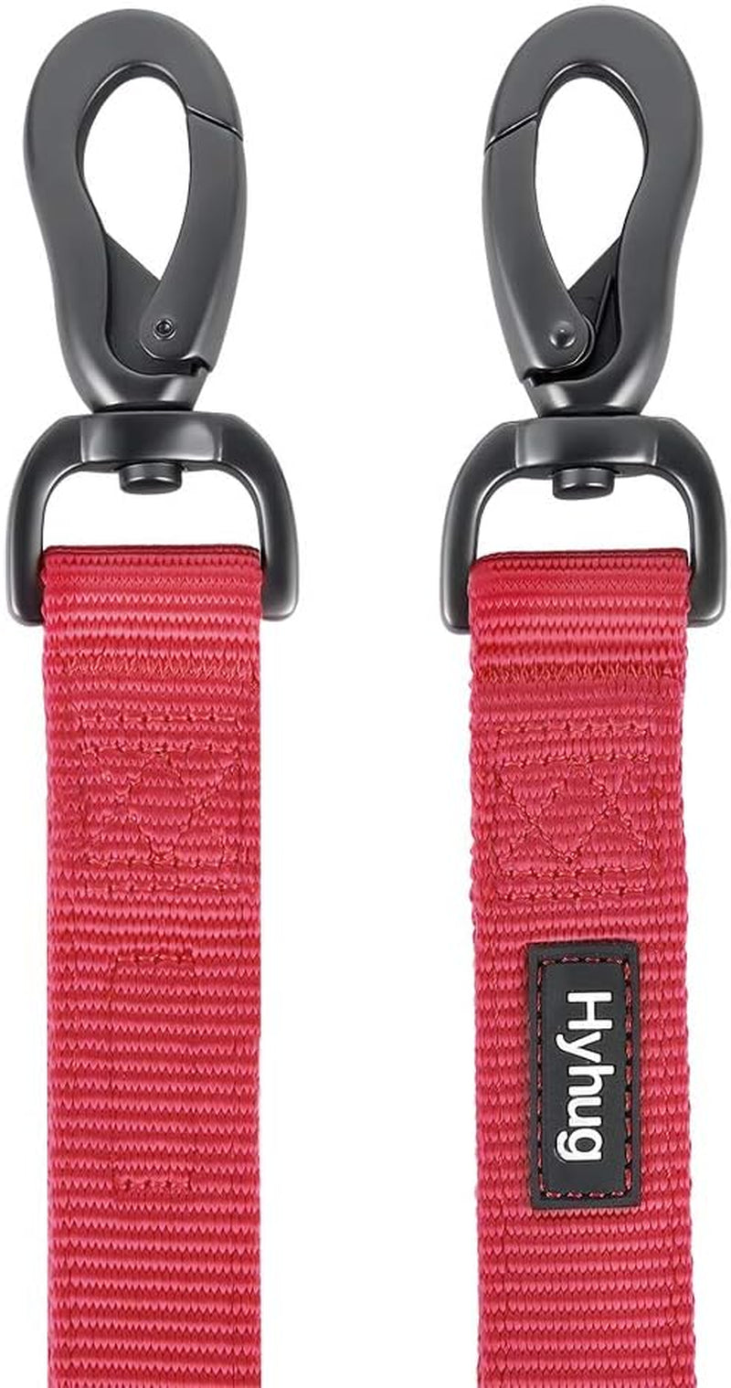Traffic Nylon 18-Inch Short Leash with Soft Neoprene Padded Handle for Large and Giant Dogs - Ideal for Training and Daily Walks (Red)