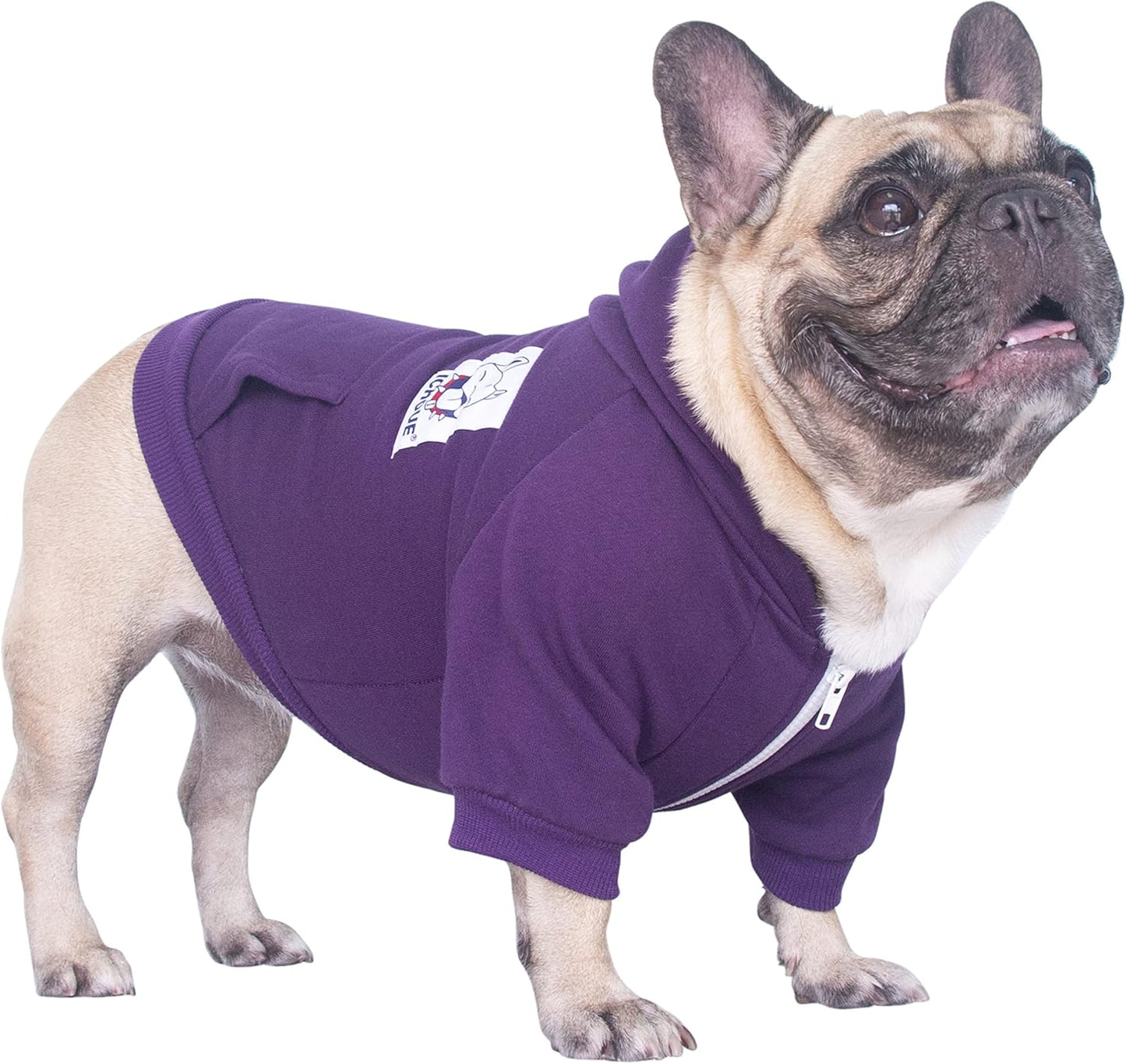 Stylish Dark Purple Hoodie for Dogs - Perfect Sweatshirt for Pugs, French Bulldogs, Boston Terriers, and More! Ideal for Cold Weather! Size Small