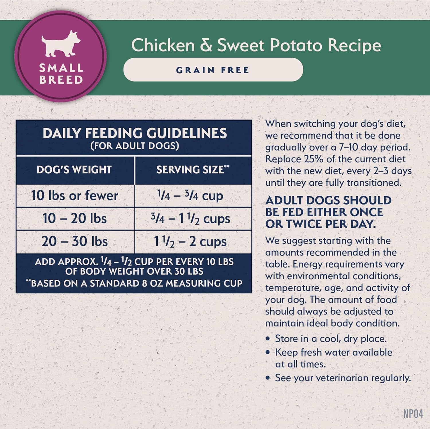 Limited Ingredient Small Breed Adult Grain-Free Dry Dog Food, Chicken & Sweet Potato Recipe, 4 Pound (Pack of 1)
