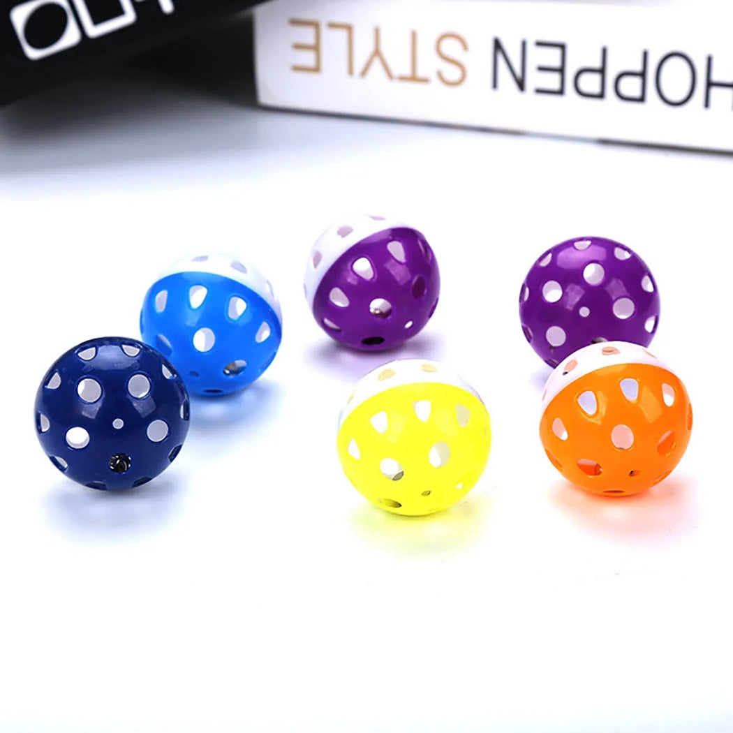 6-Piece Interactive Cat Toy Set with Bell Balls for Kittens and Cats