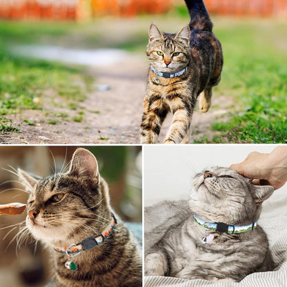 Adjustable Breakaway Cat Collars with Bell - 3 Pack Safety Collars for Male and Female Cats, Ideal for Daily Use