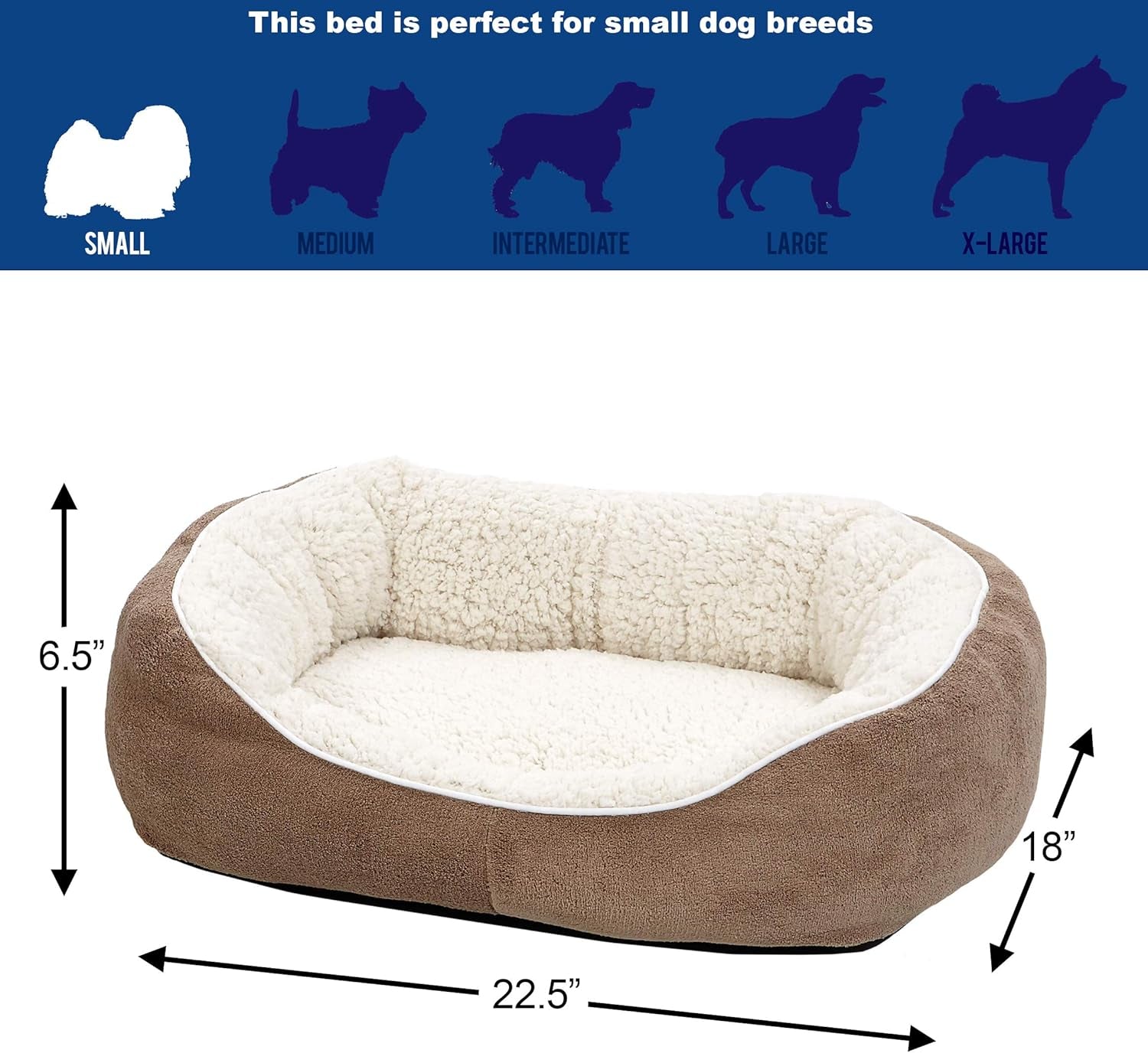 Small Taupe Cuddle Bed