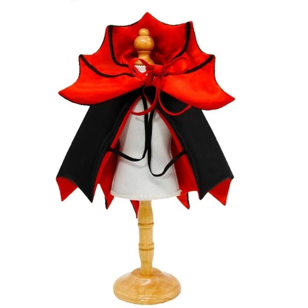 Elegant Bat-Inspired Halloween Costume for Cats - Comfortable Stand-Collar Cloak with Bow for Easy Wear at Parties