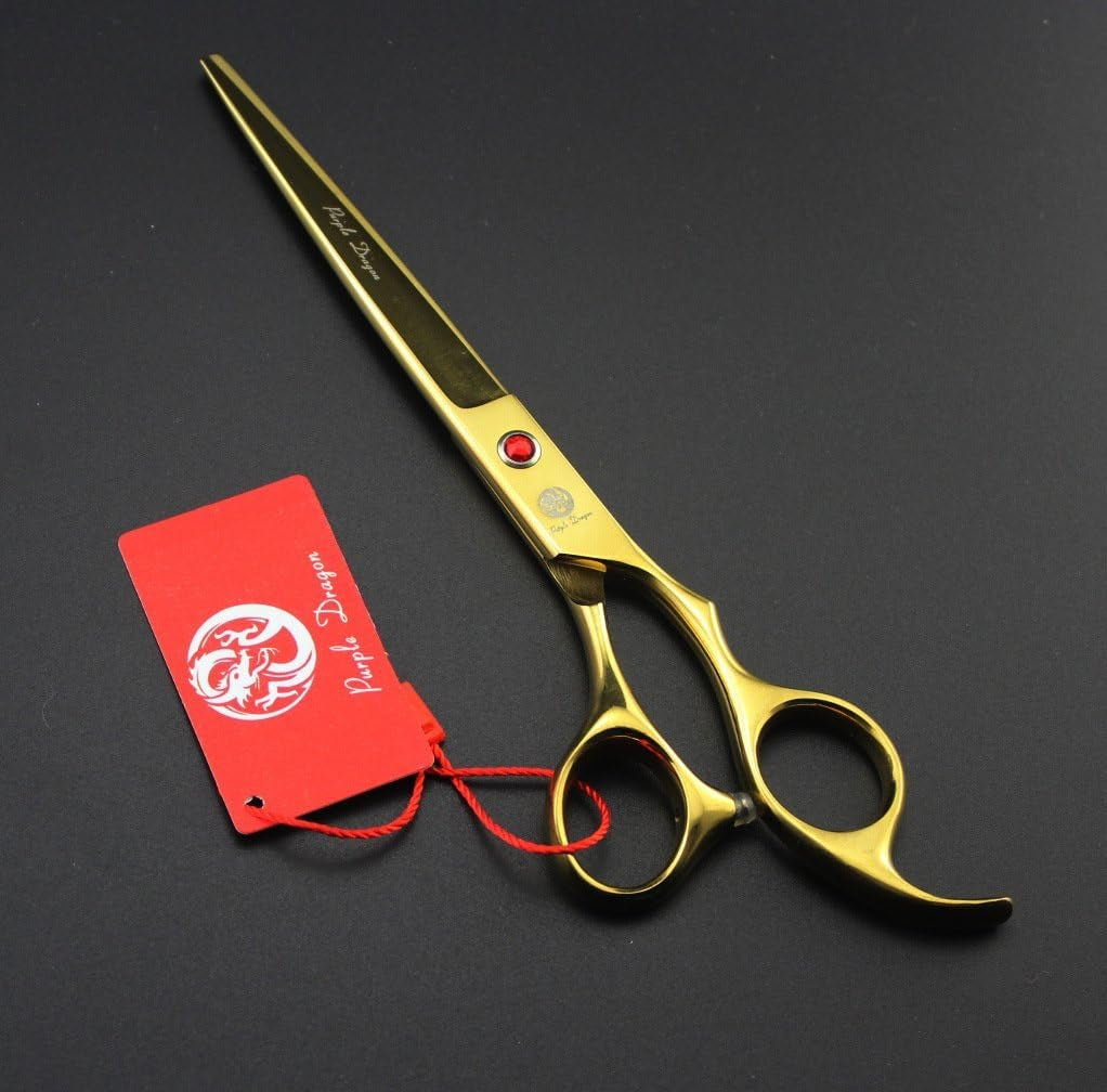 Professional 7-Inch Pet Grooming Scissors Set - 4-Piece Kit with Straight, Curved, and Thinning Blades Made from Premium Japanese Steel, Includes Case