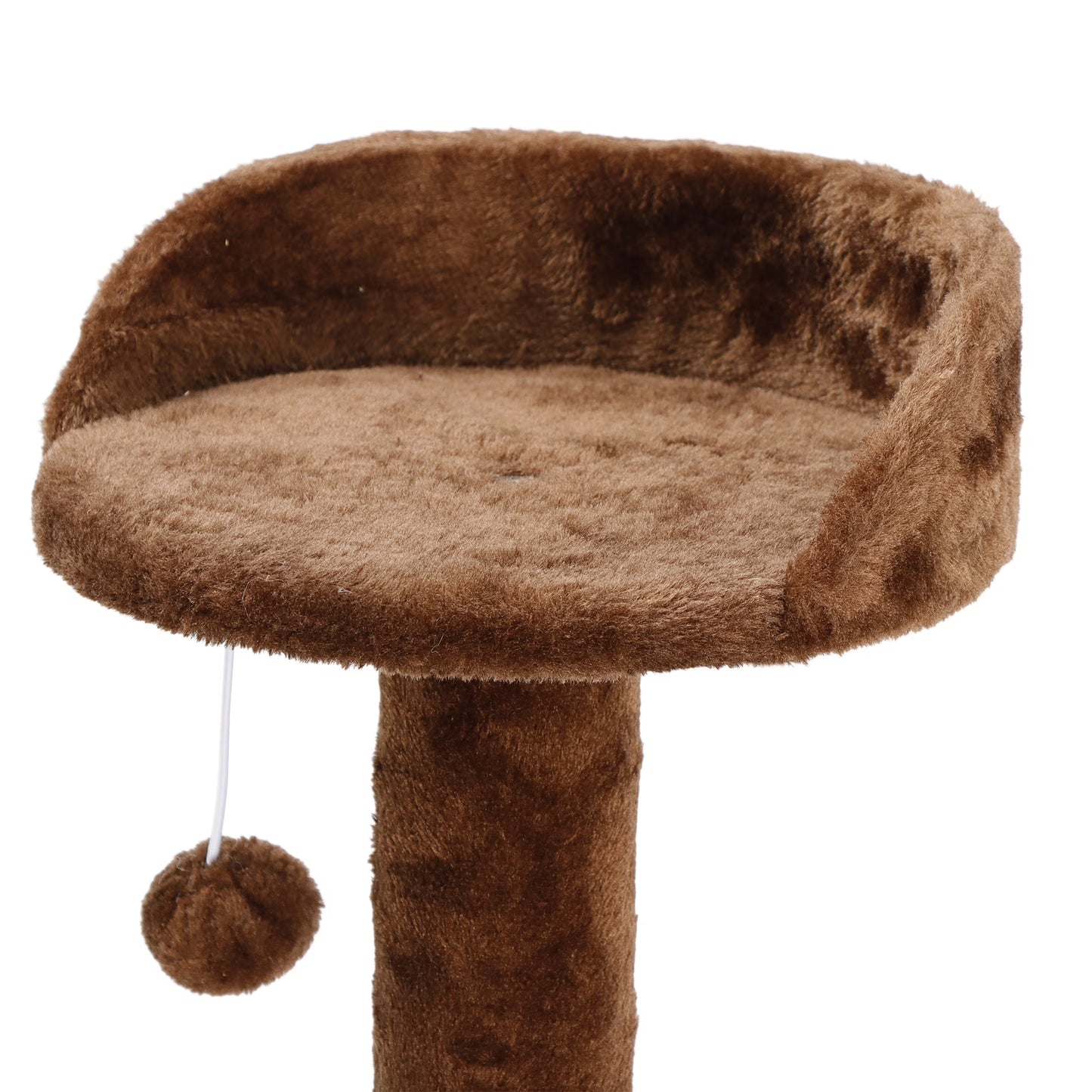 53-Inch Multi-Level Cat Tree Tower with Scratching Posts and Plush Perch - Brown