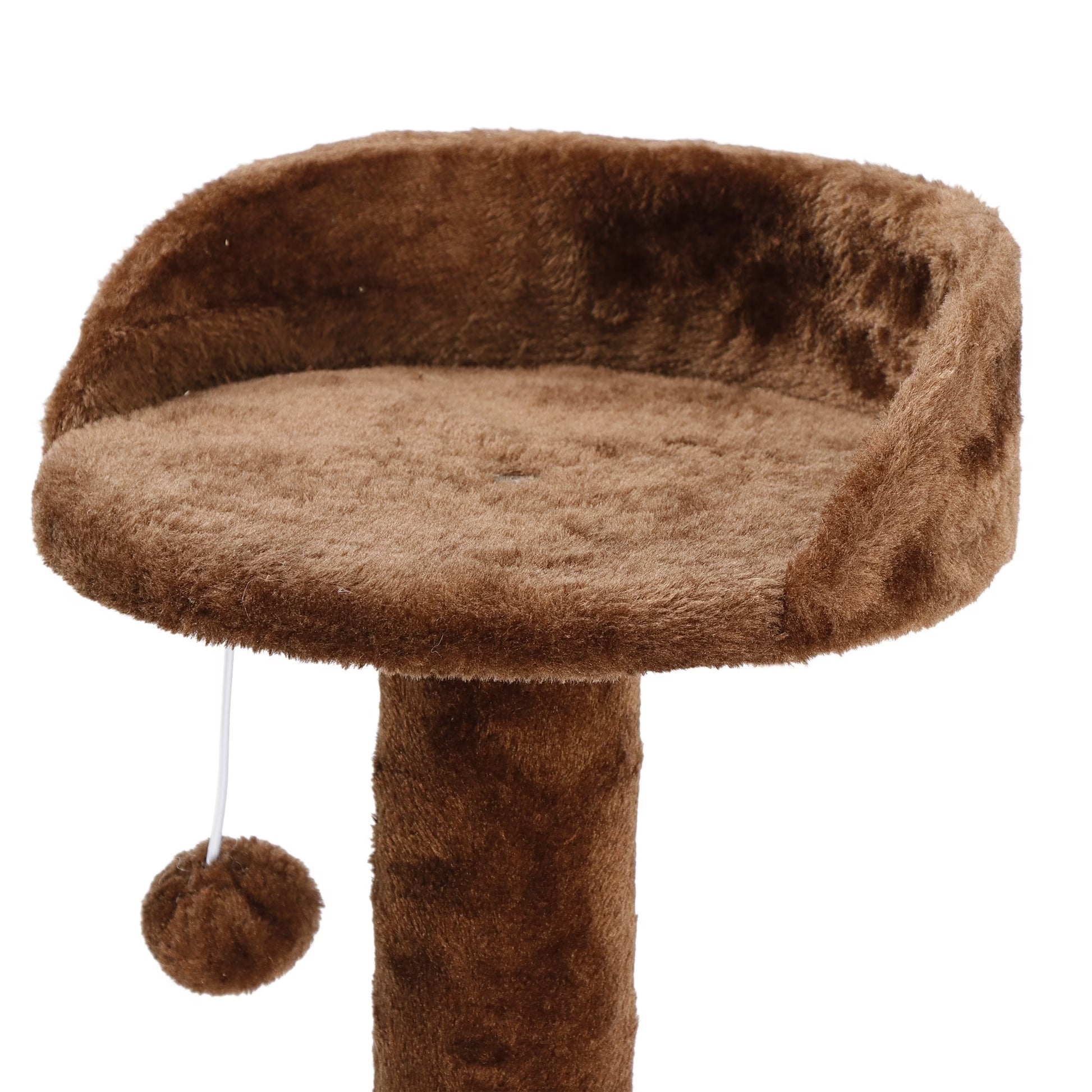 53-Inch Multi-Level Cat Tree Tower with Scratching Posts and Plush Perch - Brown