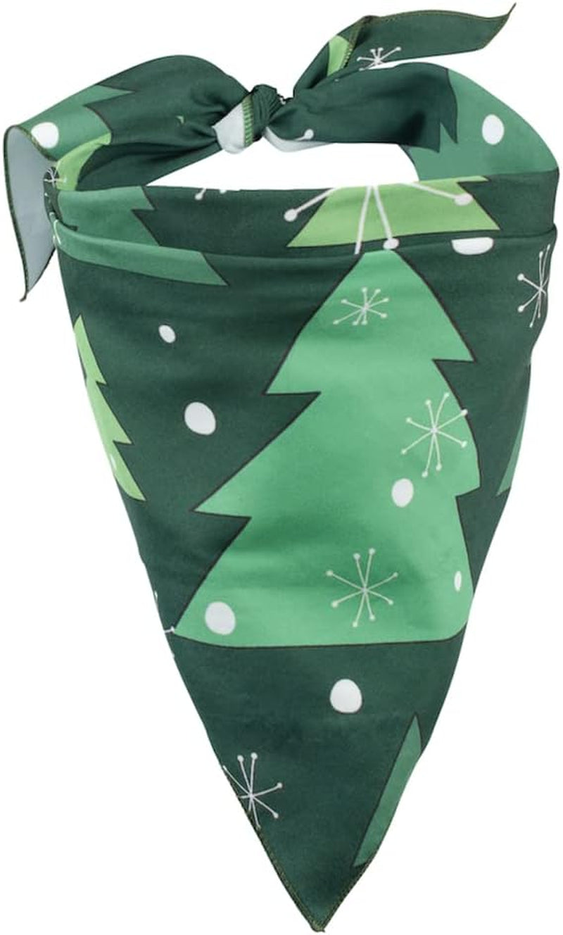 Christmas Bandanas for Dogs 3-Pack Snowflake, Tree, Santa, Reindeer, Snowman Winter Stocking Bandanna Handkerchief Gift for Puppies, Small, Large Breed or People (Christmas Pack 1, Large)