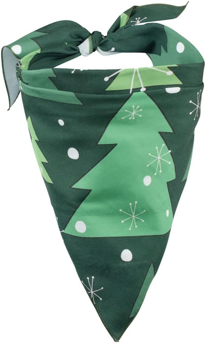 Christmas Bandanas for Dogs 3-Pack Snowflake, Tree, Santa, Reindeer, Snowman Winter Stocking Bandanna Handkerchief Gift for Puppies, Small, Large Breed or People (Christmas Pack 1, Large)