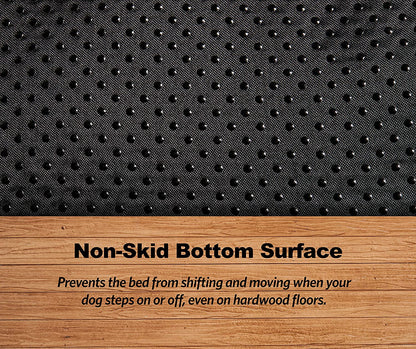 Deluxe Gray Ombré Swirl Plush Pet Bed - Small, Machine Washable, Non-Skid Base, Ideal for 24-Inch Crates