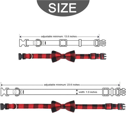 Festive 6-Piece Christmas Pet Costume Set - Adjustable Bandana, Hat, Bow Tie Collar & Triangle Bib for Dogs & Cats, Size L