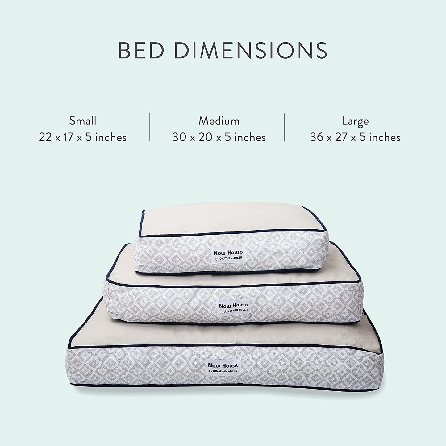 Now House by Grey Diamond Medium Washable Cushion Dog Bed for Pets