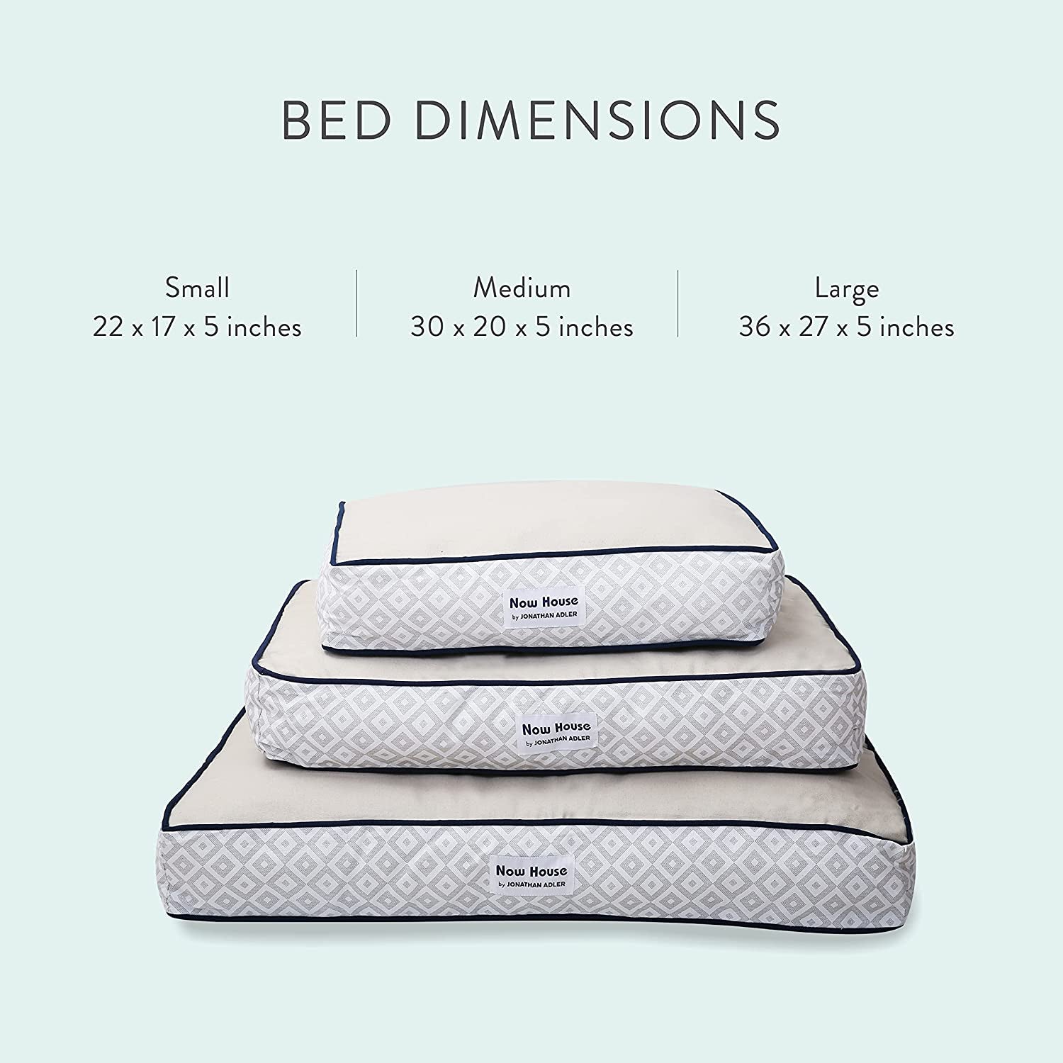 Now House by Grey Diamond Medium Washable Cushion Dog Bed for Pets