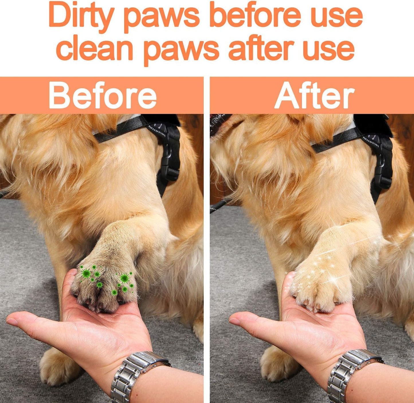 Dog Paw Cleaner Medium Cup,Portable Pet Paws Cleaning Cups, Silicone Brush Dog Paw Cleaning Cup for Dirty and Muddy Paw Cleaner-Washing for Cat,Small and Medium Dog Paw, Must-Have Tool for Pet (Blue)