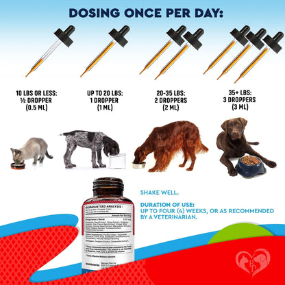 Natural Intestinal Defense for Dogs and Cats - Herbal Cleanse with Wormwood and Black Walnut for Healthy Gut Flora Balance - Advanced Broad Spectrum Formula - 2 Pack (60 mL)