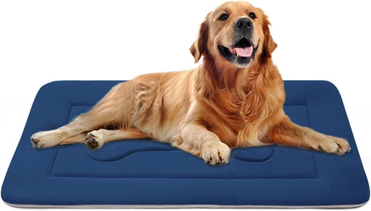 Large Non-Slip Washable Dog Bed Crate Mat - 42 Inch Soft Mattress Kennel Pad