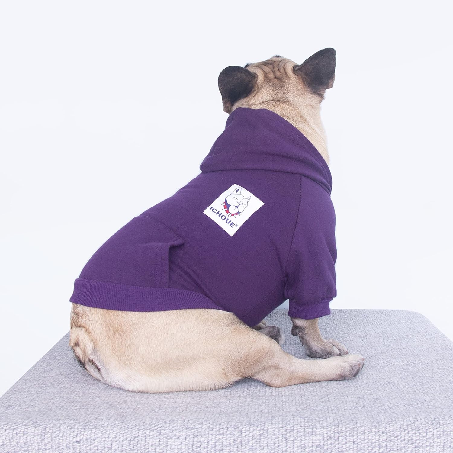 Stylish Dark Purple Hoodie for Dogs - Perfect Sweatshirt for Pugs, French Bulldogs, Boston Terriers, and More! Ideal for Cold Weather! Size Small