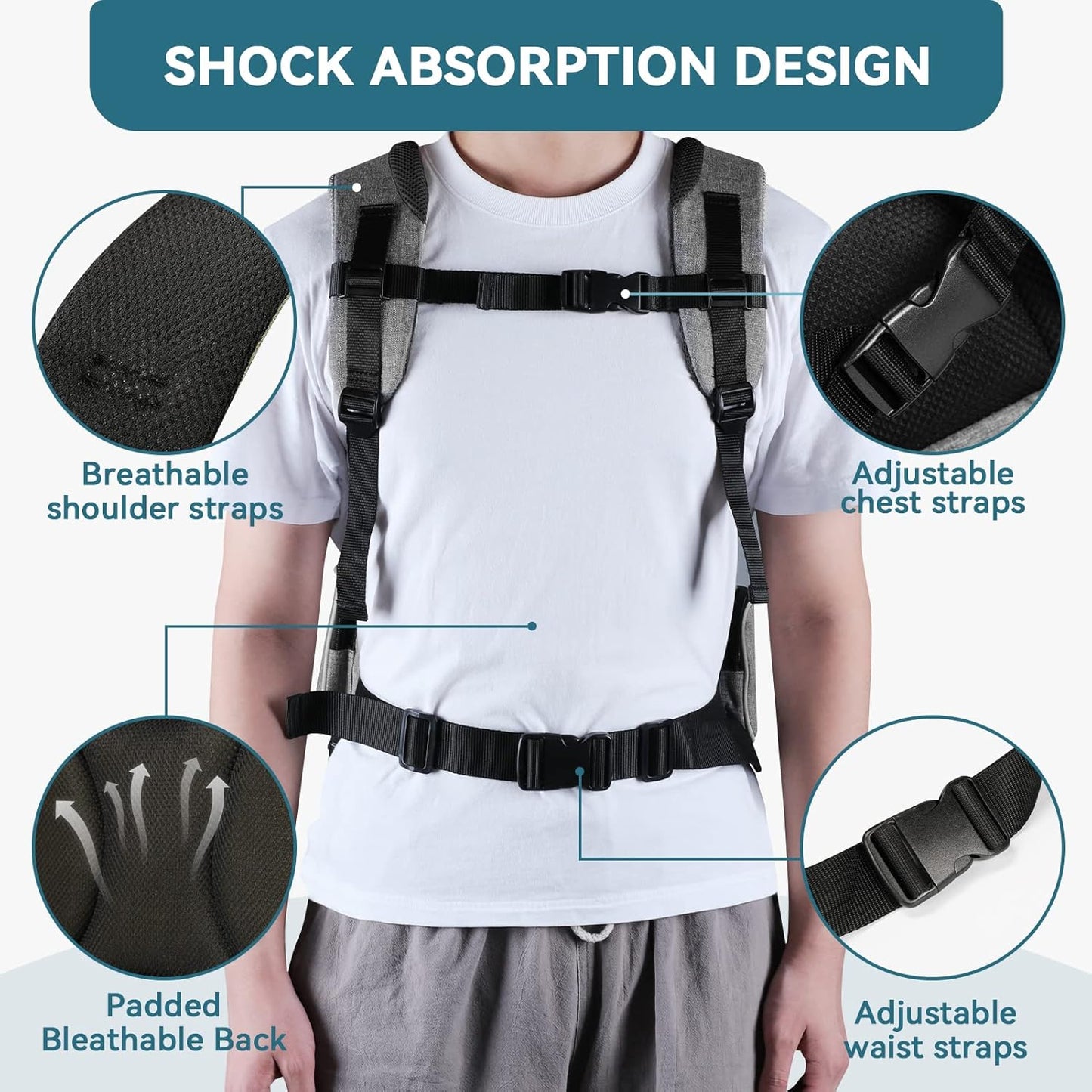 Pet Backpack Carrier with Upgrade Waist Cushion Design to Better Fit the Waist, Suitable for Small and Medium Dogs Cats, and Rabbits up to 18 Pounds