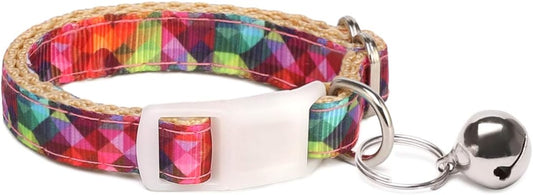 Kaleidoscope Diamond Pet Collars and Leashes for Cats and Dogs - Available in XXS, Small, Medium, and Large Sizes