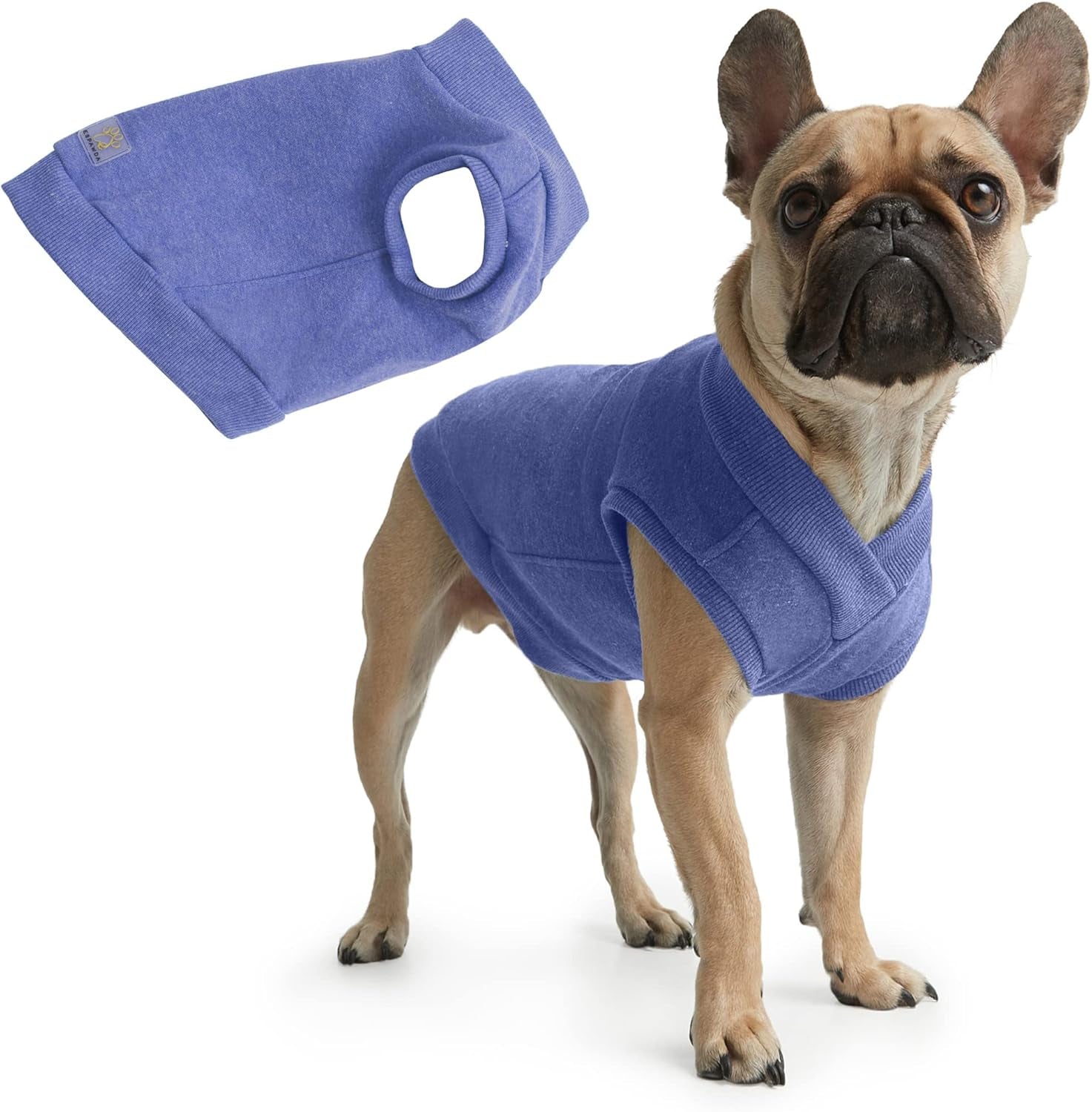 Cozy Stretch Cotton Dog Sweatshirt Vest - Perfect Fit for Small, Medium & Large Dogs (Medium, Royal Blue)