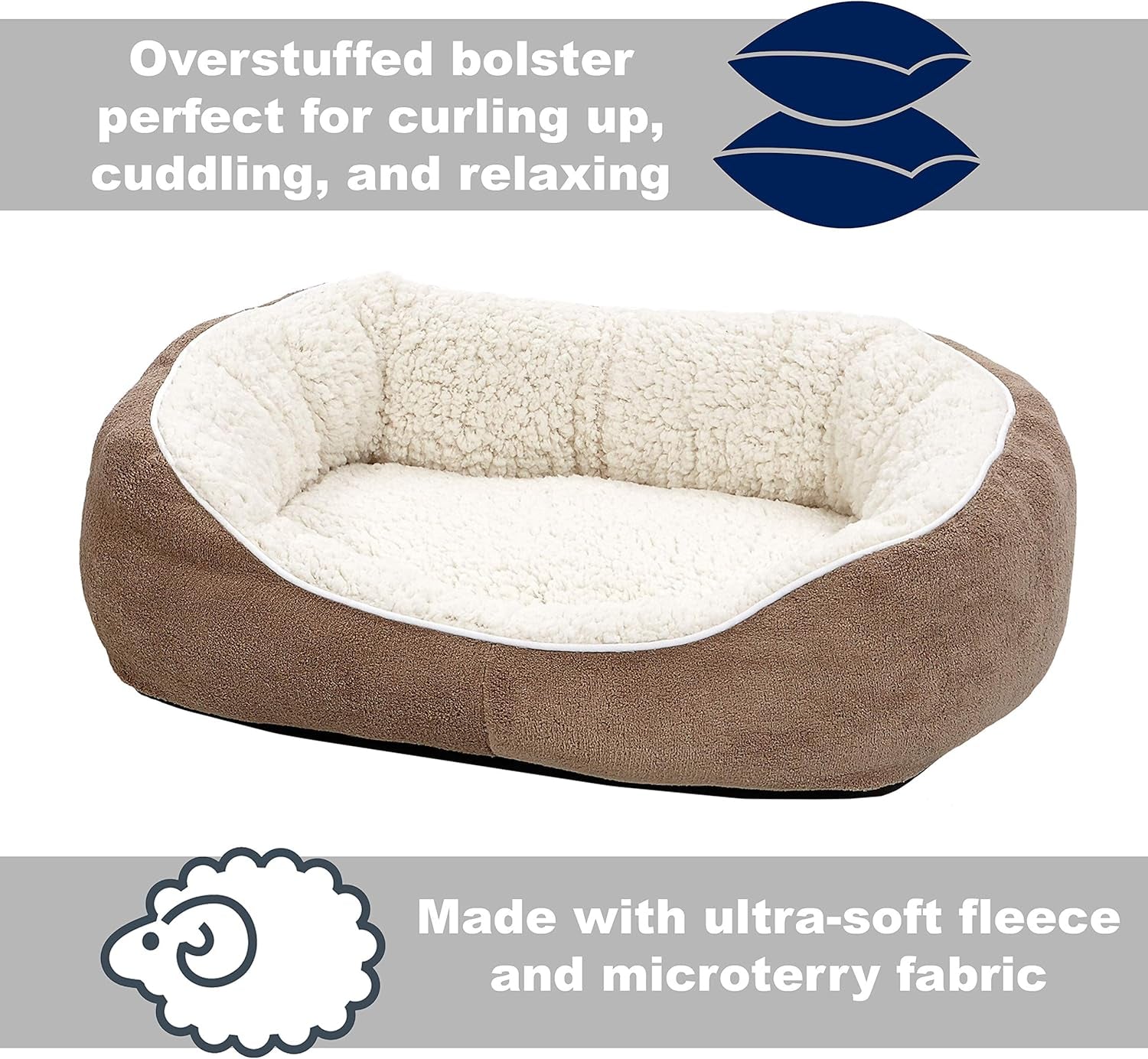 Small Taupe Cuddle Bed