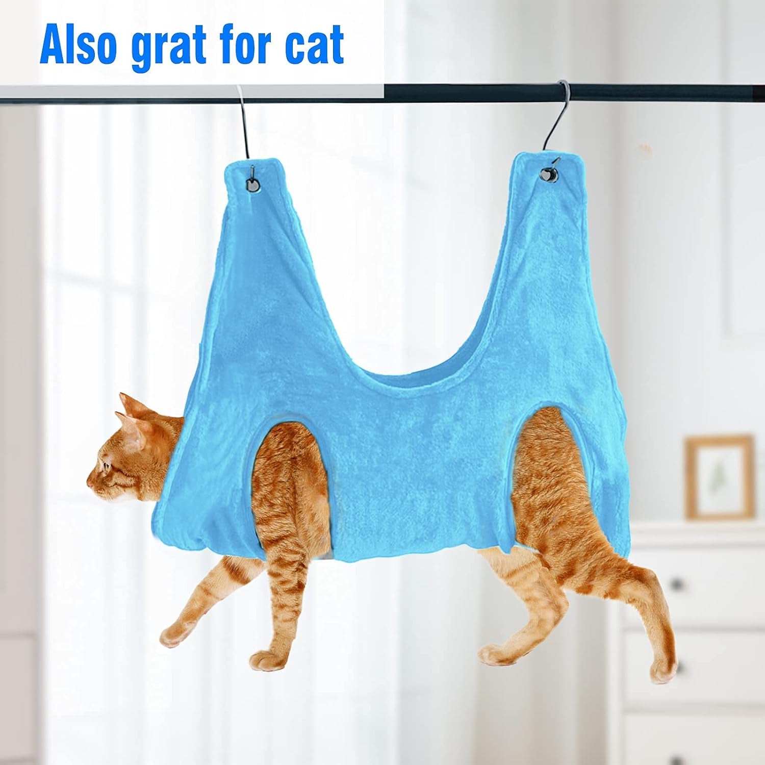 Professional Dog Grooming Hammock and Restraint Harness for Bathing, Trimming, and Nail Clipping - Medium Size, Blue