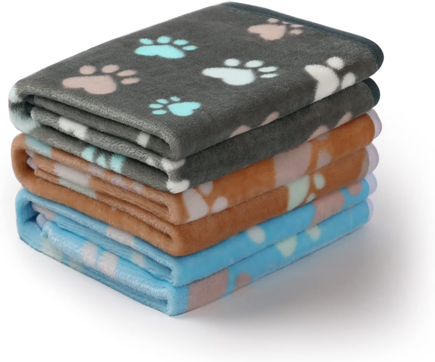 Cozy Comfort: Premium Fleece Pet Blanket Set - 3 Ultra-Soft Flannel Throws for Dogs & Cats (30x20 Inches)
