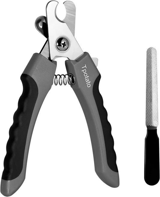 Professional Dog Nail Clippers and Trimmers for Large Breeds with Quick Sensor, Including Safari Cat Nail Clipper with Safety Guard and Nail File